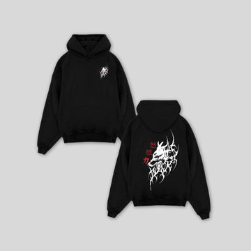 Wolfer Skull Face Pullover Hoodie