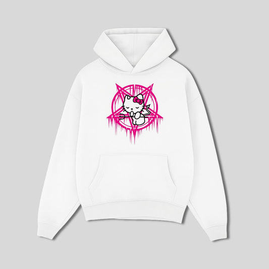 Pink Pentagram Kitty Hoodie