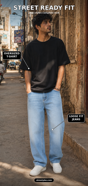 Oversized Tshirt / Lose Fit Jeans 01